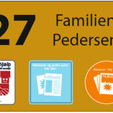Postkasseskilt med gravering og logo 145x100 mm.
