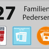 Postkasseskilt med gravering og logo 145x100 mm.