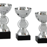 Pokal i sølvfarvet chrome