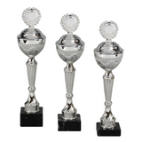 Slank og skøn sølv pokal, med låg