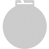 Medalje med dit tryk, rustfri stål, ø70 mm.