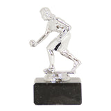 Keglespiller statuette Dame, sølv, flere sokkeltyper