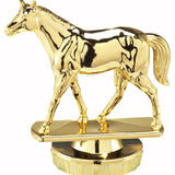 Hest statuette, guld, 4 sokkeltyper