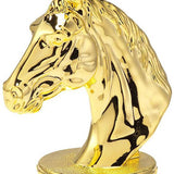 Hestehoved statuette, guld, 4 sokkeltyper