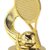 Tennis statuette, guld, 4 sokkeltyper