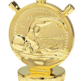 Svømning statuette unisex, guld, 4 sokkeltyper