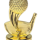 Golf statuette unisex, guld, 4 sokkeltyper