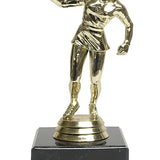 Bordtennis statuette Dame, guld, 4 sokkeltyper