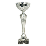 Elegant chrompokal i Sølv, sølv bølge