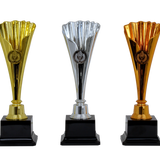 Eventyrlig plast pokal, 3 metal farver