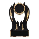 Emblem statuette, Sort og guld