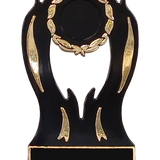 Emblem statuette, Sort og guld