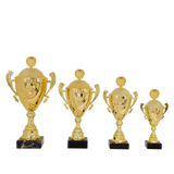 Flot pondus guldpokal med hank og låg