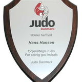 Vandreskjold med faconskåret plade