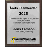 Træplakette med farve print