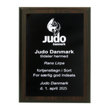 Træplakette med lasergravering, Sort