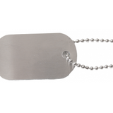 ID tags (Kadaver skilt) med kæde, I aluminium