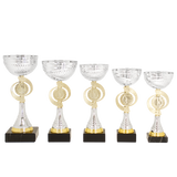 Flot Chrompokal i sølv og guld