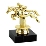 Heste statuette spring, guld, flere sokkeltyper