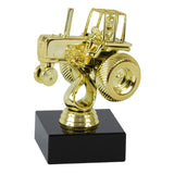 Traktortræk statuette, guld, flere sokkeltyper