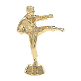 Karate statuette Herre, guld, 4 sokkeltyper
