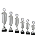 Vandrepokal med sølvfarve, 6 størrelser