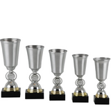 Vandrepokal sølv & guld, 5 størrelser