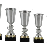 Vandrepokal sølv & guld, 5 størrelser