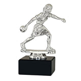 Bowling statuette Dame, sølv, flere sokkeltyper