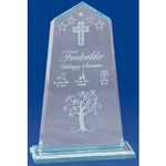 Glasplakette "Monument" med lasergravering