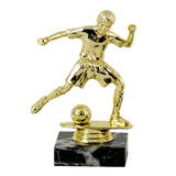 Fodbold statuette Junior dreng guld, flere sokkeltyper