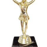 Cheerleader statuette, guld, 4 sokkeltyper