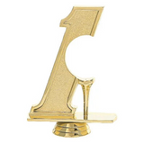 Hole in one golf statuette, guld, 4 sokkeltyper