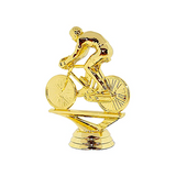 Cykelrytter statuette herre, guld, 4 sokkeltyper