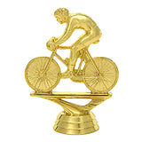 Cykelrytter statuette herre, guld, flere sokkeltyper