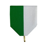 Kort Medaljebånd, Grøn/Hvid