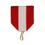 Kort medaljebånd, Rød/Hvid/Rød