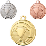 Medalje 1-2-3 præmie, ø45 mm.