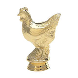 Høne statuette, guld, flere sokkeltyper