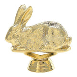 Kanin statuette, guld, flere sokkeltyper