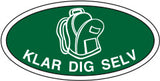 Ovalt Stofmærke, Klar Dig Selv, Grøn, 40x20mm.