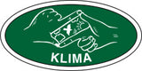 Ovalt Stofmærke, Klima, Grøn, 40x20mm.