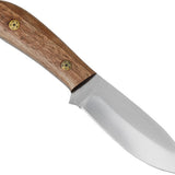 Håndsmedet jagtkniv med træ håndtag