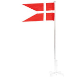 Forsølvet flagstang m. krydsfod, 35 cm