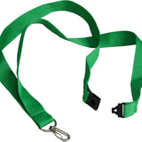900 x 20 mm. polyester nøglesnor, Grøn (P347). Monteret med Japan Hook og sikkerhedsspænde