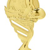 Svømning statuette unisex, guld, 4 sokkeltyper