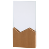 Glasplakette "ZikZak", træsokkel, inkl. gaveæske