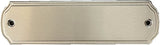 Mat forkromet messing Dørskilt 155x44 mm.