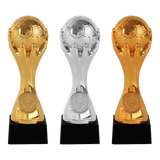 Flot pokal statuette, 3 metal farve versioner