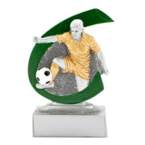 Fodbold statuette Herre, guldtrim